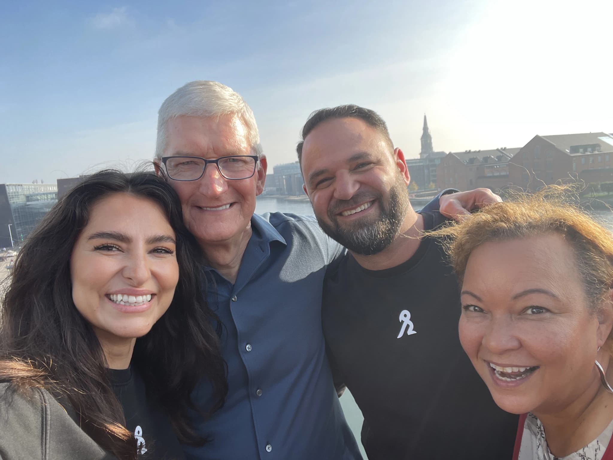 Plovie founders with Tim Cook