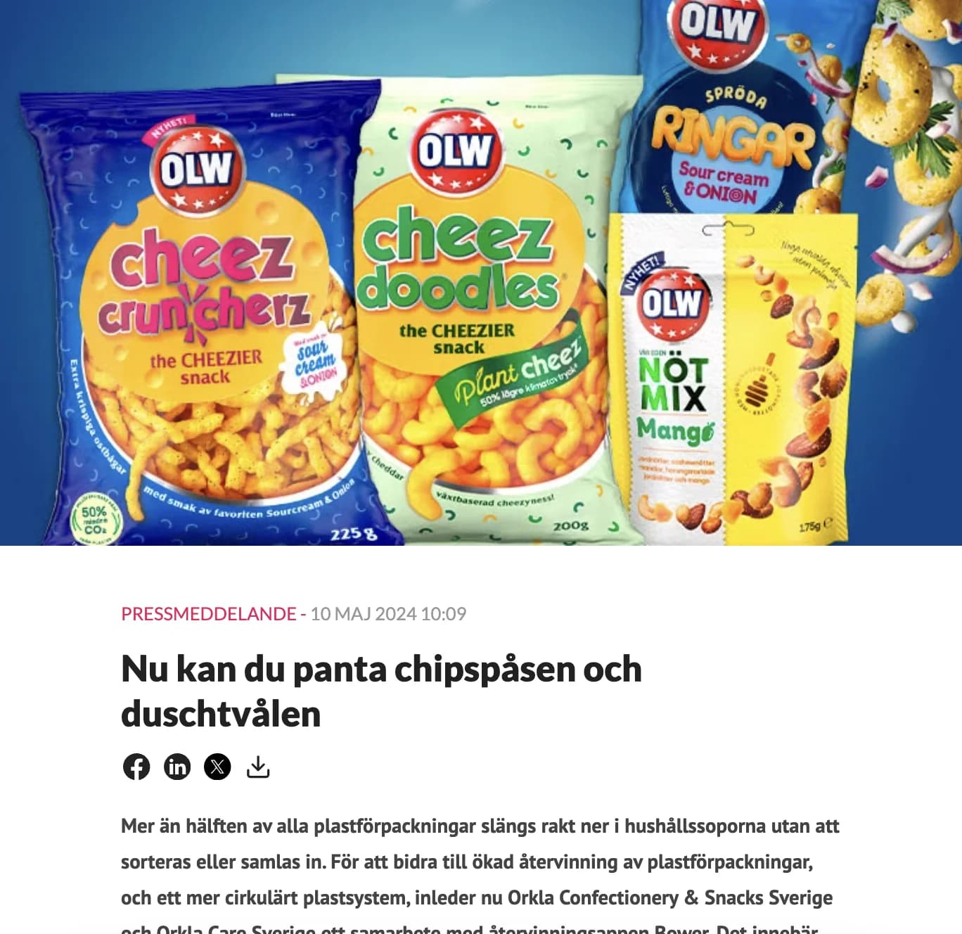 Orkla Sweden PR
